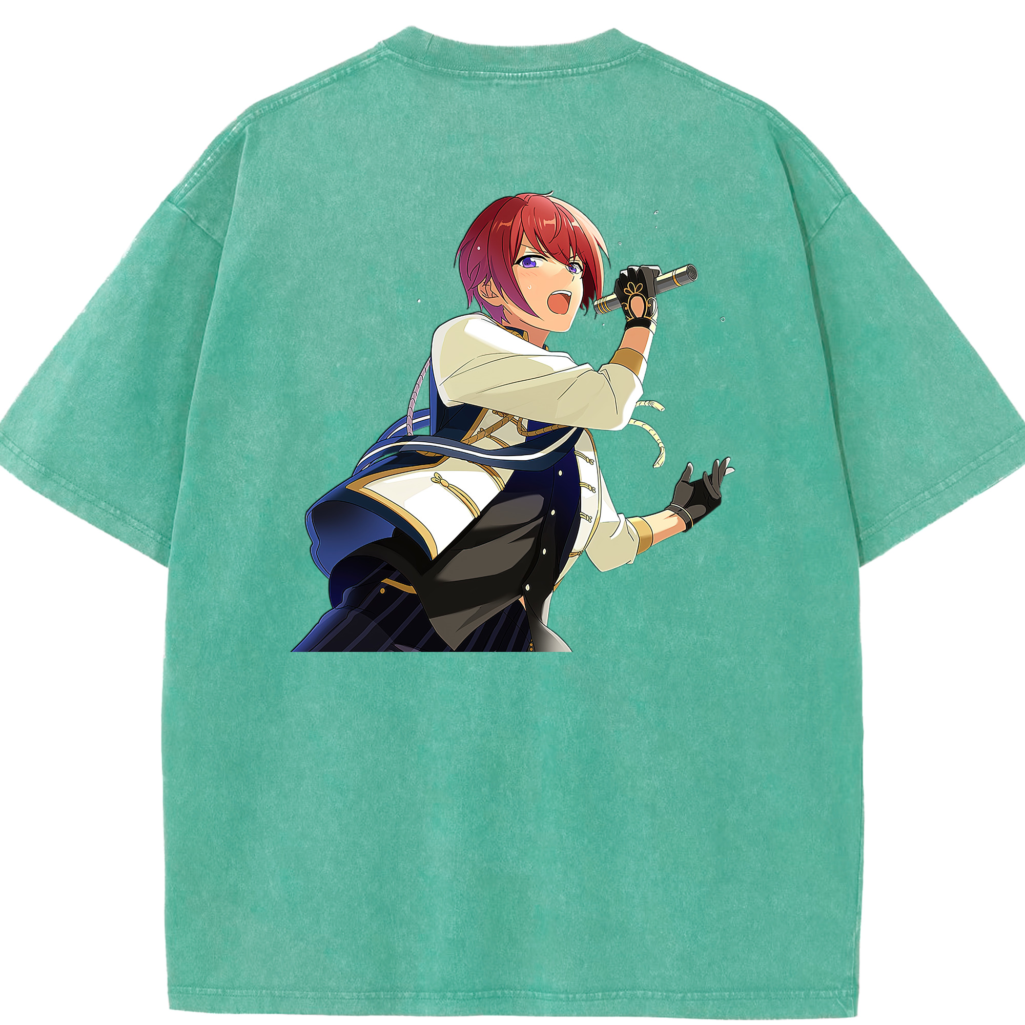 （画像用） あんさんぶるスターズ! Ensemble Stars 綿100% ヴィンテージ風 半袖Tシャツ（背面プリント）